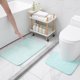 thumbnail image 1 of Fiudx Ofertas flash del día Alfombra de terciopelo Coral, dos juegos de alfombrilla antideslizante a prueba de agua en forma de U, alfombrilla antideslizante para baño, alfombrilla lateral para Base, 1 of 7