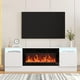 thumbnail image 2 of QinaQin Mueble para TV con gabinete de almacenamiento para pantallas de hasta 55 pulgadas, compatible con chimenea eléctrica de 36 pulgadas, color negro, 2 of 8