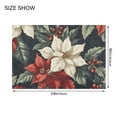thumbnail image 4 of Yayeee Bath Rug for Bathroom Floor Non Slip Contour Fluffy Soft Absorbent Mat, 20"x24", White Christmas Leaves, 4 of 7