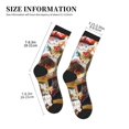 thumbnail image 3 of Bingfone Compression Socks for Women and Men Long Socks for Running Athletic Cycling Nurse- Rose Floral Skull, 3 of 7