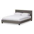 thumbnail image 2 of Baxton Studio Elizabeth Modern and Contemporary Grey Fabric Upholstered Panel-Stitched Queen Size Platform Bed, 2 of 7