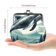 thumbnail image 2 of Whale Premium Microfiber Coin Purse with Stylish Zinc Alloy Clasp - 4.3x4.7 Inches in Size - Women's Wallet and Card Holder for Accessories, 2 of 7