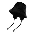 thumbnail image 1 of Sonducket Sombrero suave y cómodo del cubo de la piel sintética para los sombreros del sombrero del cubo de la protección del oído de las Sombreros negro, 1 of 6
