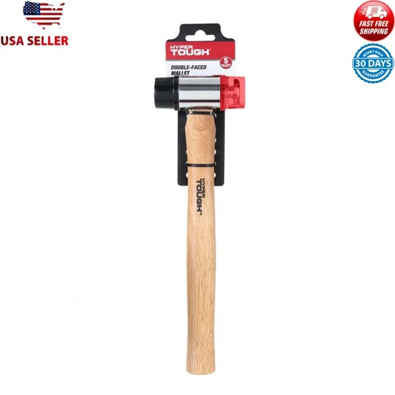 Double Face Mallet Hammers Soft Blow Tool Durable Plastic Heads Comfortable Grip