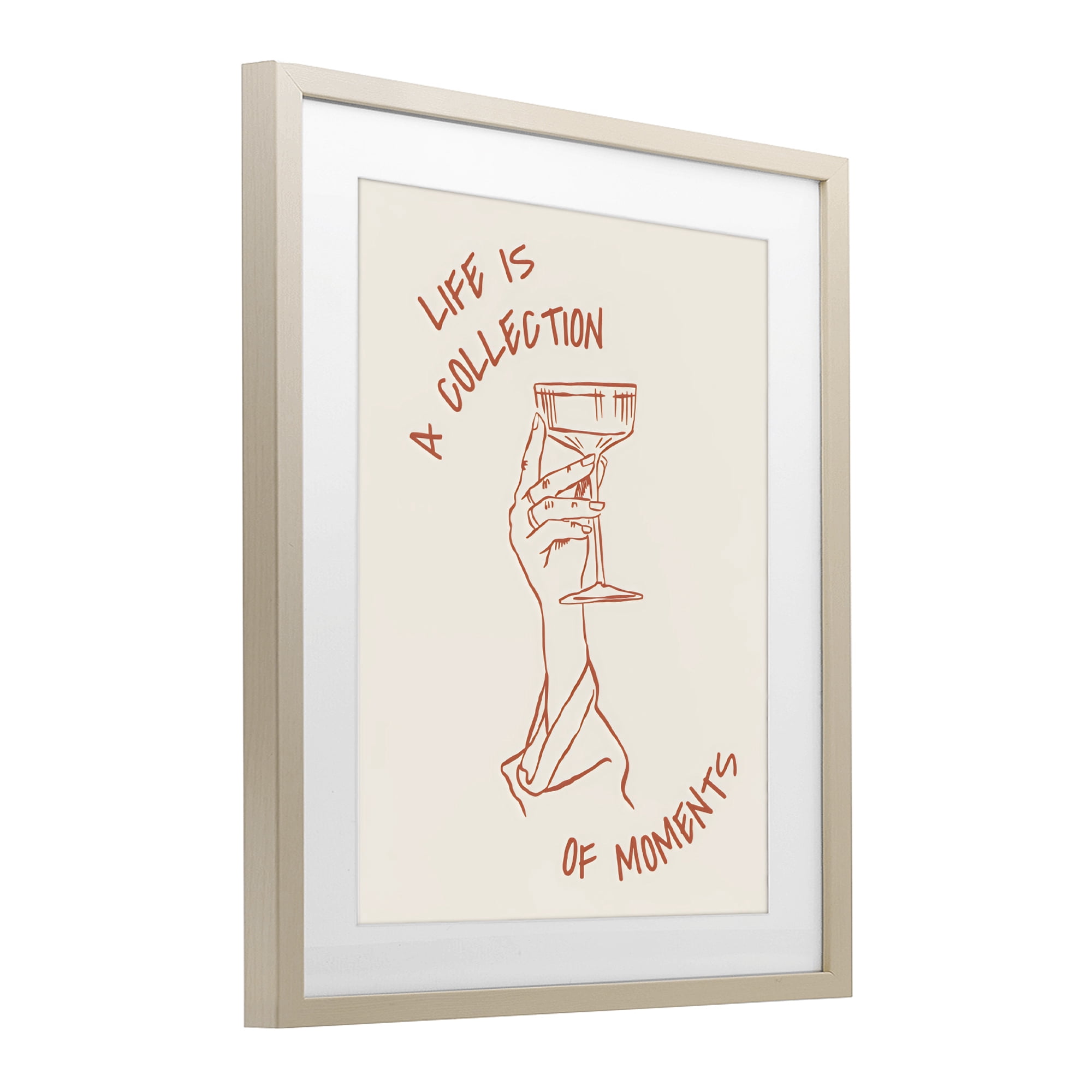 Stupell Industries Life Is A Collection of Moments Toast Birch Framed Print Under Glass, design by The Prints Vibe
