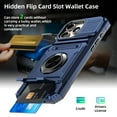 thumbnail image 4 of Elegant Choise Case with Screen Protectors with Flip Card Slot and Kickstand for iPhone 16 Pro Max/16 Pro/16 Plus/16 Heavy Duty Rugged Phone Cover, Blue, 4 of 13