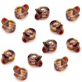 thumbnail image 1 of 12 Pieces Mini Hair Clips Plastic Hair Claws Compatible With Hair Styling Accessories Round Small Jaw Clamps Compatible With Women Girl's Hair, Brown, 1 of 3