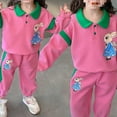 thumbnail image 6 of Zwiiyzr 2024 Girl's Sweaters Set 2 Piece Outfits Button Down Pattern Long Sleeve Pullover Pants Clothes Set Girls Sweatshirt for 2-10 Years Pink, 6 of 9