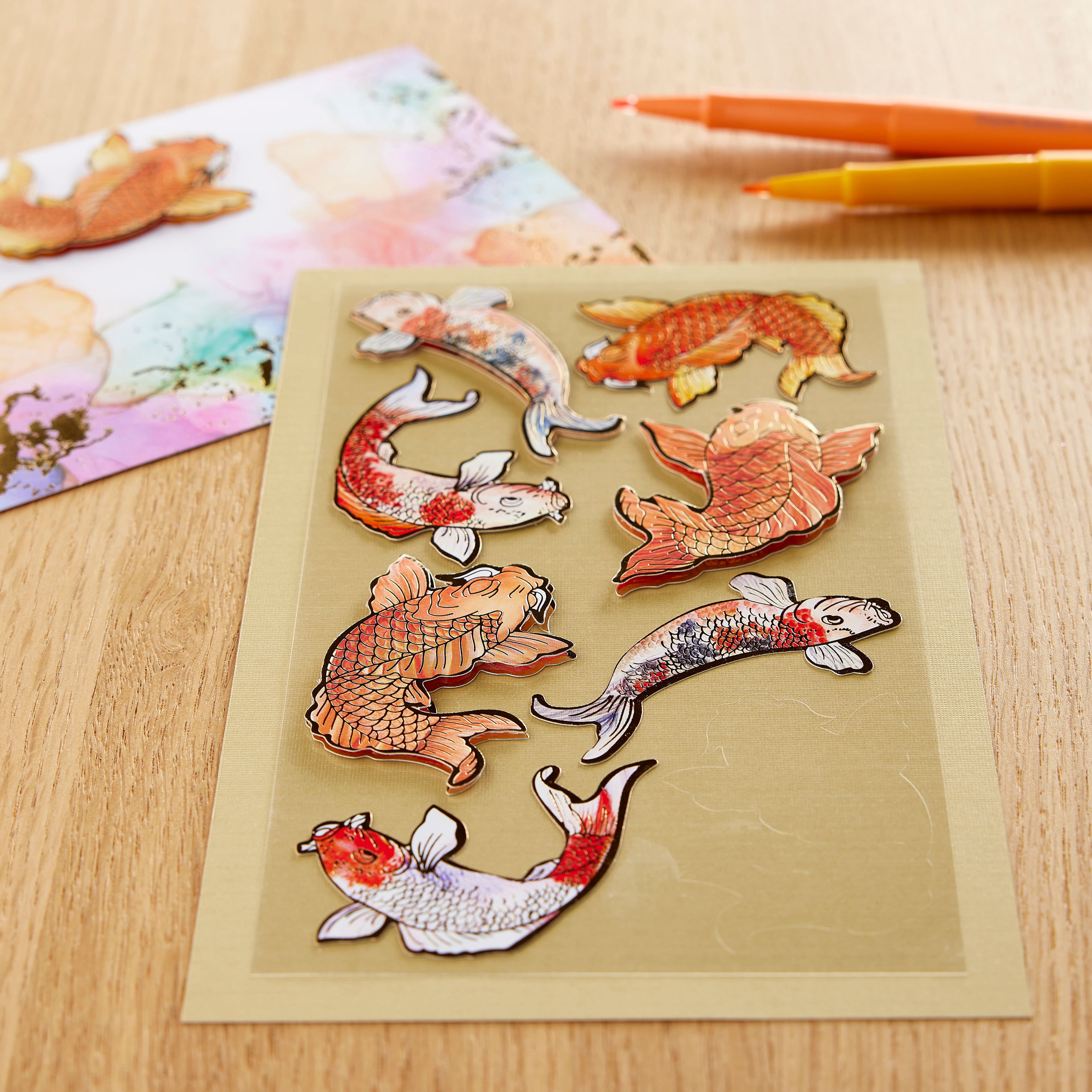 Recollections Koi Stickers, 12 Pack