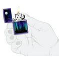 thumbnail image 2 of Zippo Northern Lights Design Purple Matte Pocket Lighter, 2 of 6
