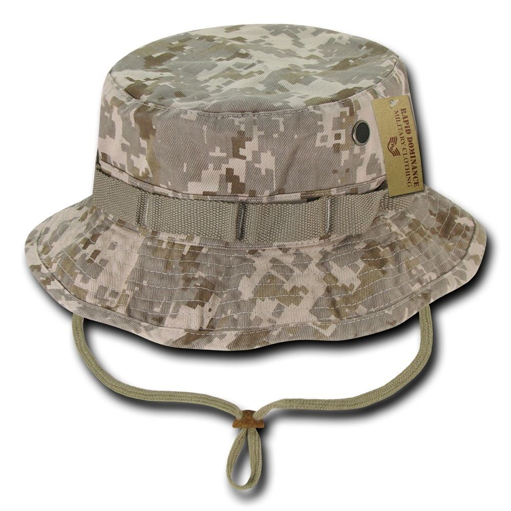Desert Camo Military Boonie Hunting Army Fishing Bucket Jungle Cap Hat M L XLS