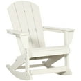 thumbnail image 2 of Outsunny Outdoor Rocking Chair, HDPE Adirondack Porch Rocker Chair for Garden, Patio, White, 2 of 9