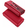 thumbnail image 1 of Batería Portatil Power Bank 20000mAh BLOOSOM 1Hora con 4 Cables Incorporados Rojo, 1 of 4