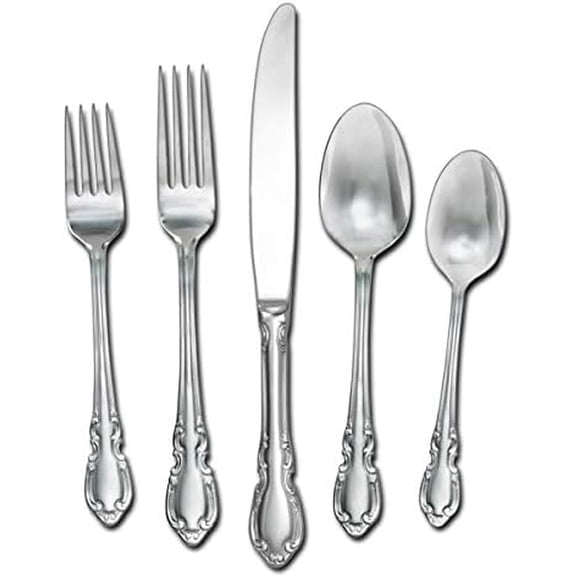 Vienna Everyday Flatware Service for 4, 20 Piece Set, 18/0 Stainless Steel, Silverware Set