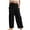 Black, variant on Wide Leg Pants Women Casual Pant Loose Comfy Drawstring Wide Leg Crop Trousers with Pockets Female Stretch Pants Long Pant Style H1221 White 3XL
