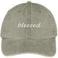 thumbnail image 1 of Trendy Apparel Shop Blessed Embroidered Washed Cotton Adjustable Cap - Black, 1 of 2