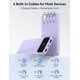 thumbnail image 2 of Power bank portátil de 10000 mAh, 22.5 W, con 4 cables, morado, 2 of 9