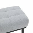 thumbnail image 3 of Olivia Grey Boucle Bench, 3 of 5