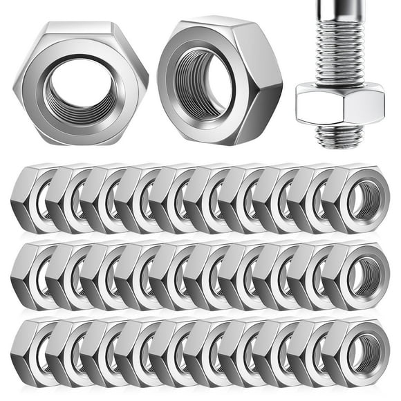 Minkissy 50Pcs Hexagon Nuts Stainless Steel for Professional Hardware Fastening