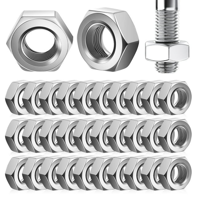 Luxshiny 50Pcs Nuts Fastener Stainless Steel Hexagonal for Reliable Hardware Use