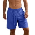 thumbnail image 2 of Thousandth Men Elastic Waist Fashionable Straight Casual Shorts Summer Quick Dry Drawstring Loose Fit Breathable Lightweight Beach Short Pants For Outdoor Jogging, 2 of 8