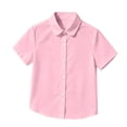 thumbnail image 5 of jobturf Boys Short Sleeve Dress Shirts Classic Button Down Shirt for Kids Formal Wear School Uniform Cotton Summer Tops Size 1-17 Years, 5 of 9