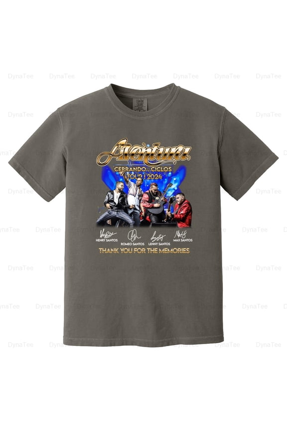 Aventura Cerrando Ciclos Tour 2024 Signatures Bachata Music Comfort Color T-Shirt V40512 Unisex, up to 4XL