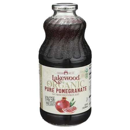 Lakewood Organic Pure Juice Fresh Pressed Pomegranate 32 fl oz Pack of 2