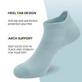 thumbnail image 2 of SERISIMPLE Women Thin Bamboo Ankle Sock Low Cut No Show Running Arch Support Socks 5 Pairs (Blue, Medium), 2 of 6
