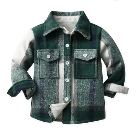 

Kids Toddler Baby Girls Boys Spring Autumn Warm Thick Printed Cotton Long Sleeve Baby Leisure Simple Clothing Coat Cardigan Cute Fashion Child Clothes
