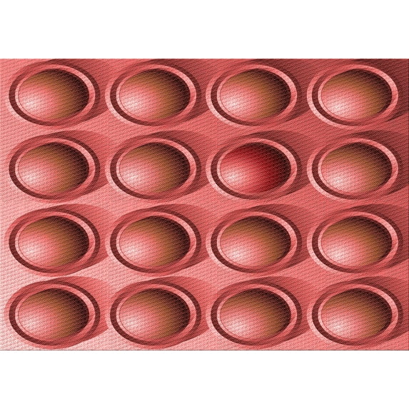 Ahgly Company Indoor Rectangle Patterned Love Red Area Rugs, 6' x 9'