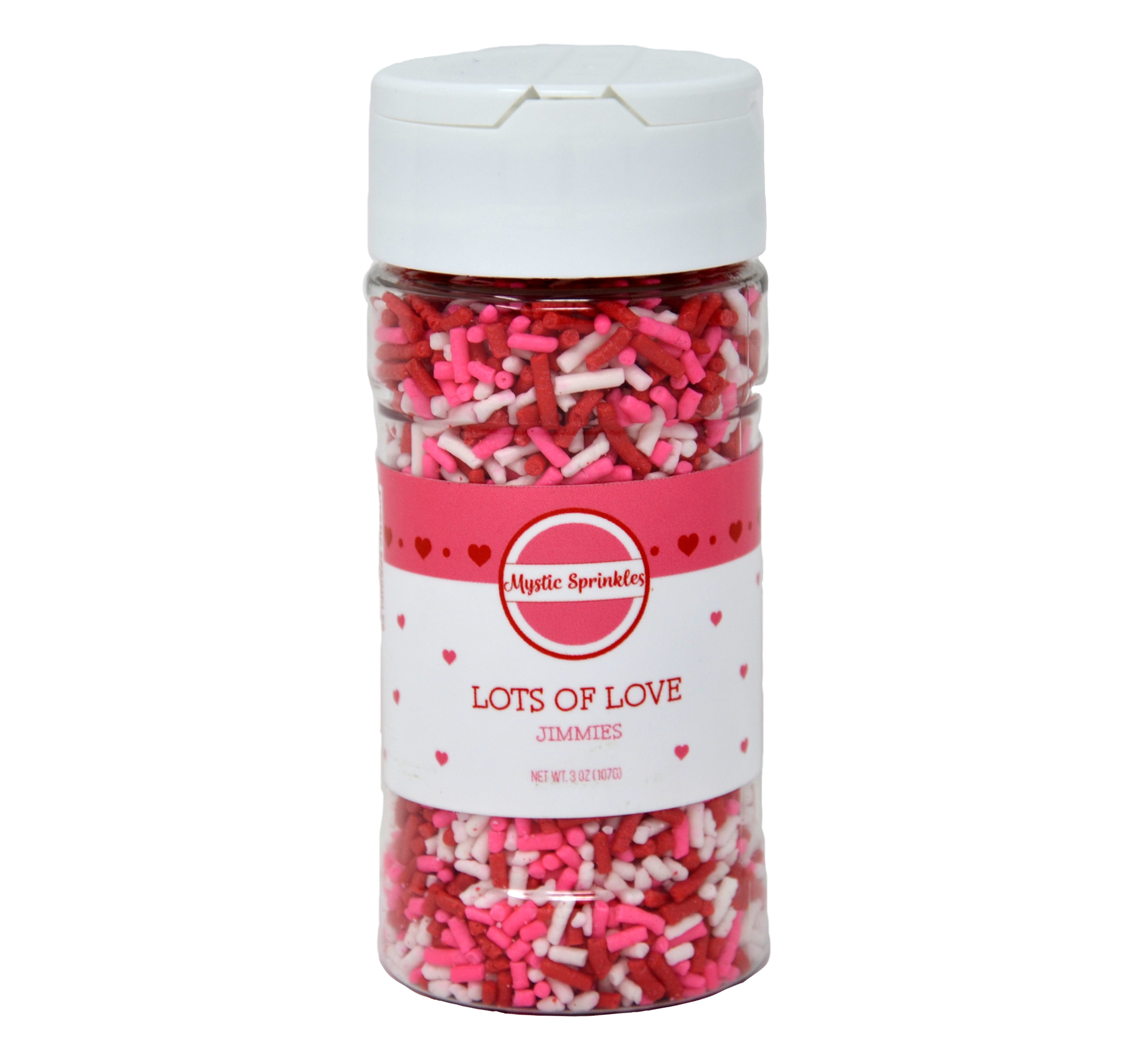 Mystic Sprinkles Lots of Love Jimmies 3 Ounce Bottle