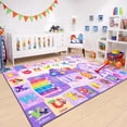 thumbnail image 2 of TWINNIS Kids Play Rug Animal Carpet ABC Educational Rug Mat Kids Area Rug for Playroom,Bedroom,Nursery Room,5'X7',Purple, 2 of 7
