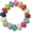 B2, variant on Chunky Beaded Bracelet for Women Dopamine Colorful Resin bangles Blue White Hot Pink Beaded Boho Bracelets Summer Rainbow Beach Vacation Jewelry Trendy Spring Summer Outfit Accessories