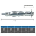 thumbnail image 2 of Heavy Duty Metal Wall Anchor Kit With Hollow Drive Molly Bolt For Plasterboard Fixing, 2 of 5