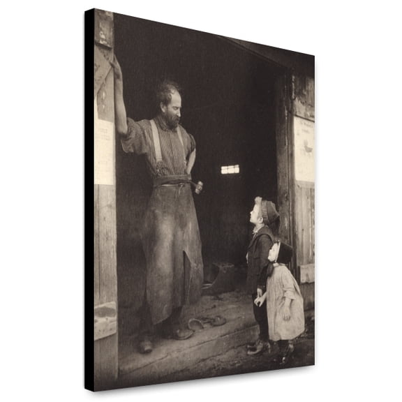 Canvas Print: A Crack With The Blacksmith, 1900