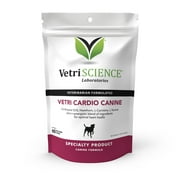 VetriScience Vetri-Cardio Canine Cardiovascular Health Support, Chicken Liver Flavor, Bite-Sized Dog Chews, 60 ct