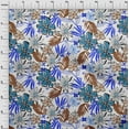 thumbnail image 4 of oneOone Silk Tabby Teal Blue Fabric Abstract Floral Sewing Craft Projects Fabric Prints By Yard 42 Inch Wide, 4 of 4