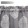 thumbnail image 3 of 2 Pcs Floral Print Tier Curtain, Rod Pocket Linen Blended Short Curtain, 3 of 9