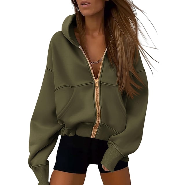 Sudadera con cremallera PRETTYGARDEN con forro polar M