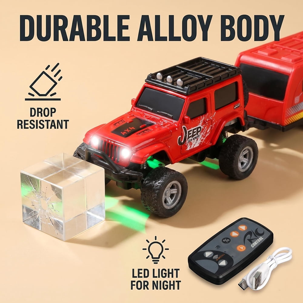 1:64 Scale Mini Alloy Off-road vehicle, Truck RC Car, 2.4Ghz Remote and App Control Toy Car, 3-Speed Adjustment Pocket Toy Car Rechargeable Drift Racing Car Desktop Toy Gift