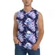 thumbnail image 1 of Fotbe blue starry sky Skull flower Men's Camiseta sin Mangas Estampada para Hombres, Playera Casual para Gimnasio, Entrenamiento, Playa-XX-Large, 1 of 7