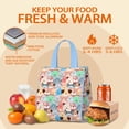 thumbnail image 5 of Cartoon Dog Insulated Lunch Bag for Women & Adults,Large Portable Soft Cooler Lunch Bag,Thermal Food Storage Tote with Pearl Cotton,8.66L,8.75x5.75x9.5 Inch, 5 of 6