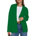thumbnail image 5 of Pyhlmscde Women Cardigan Sweater Chunky Jacket Coat Fall Outwear Trendy Outfits, Business Casual Outfits for Women, Suit Jackets for Women, Women's Blazers & Suit Jackets Green XL, 5 of 6