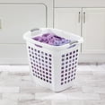 thumbnail image 4 of Sterilite Ultra™ Easy Carry Plastic Laundry Hamper w/ Sturdy Rim and Handles, White, 4 of 8