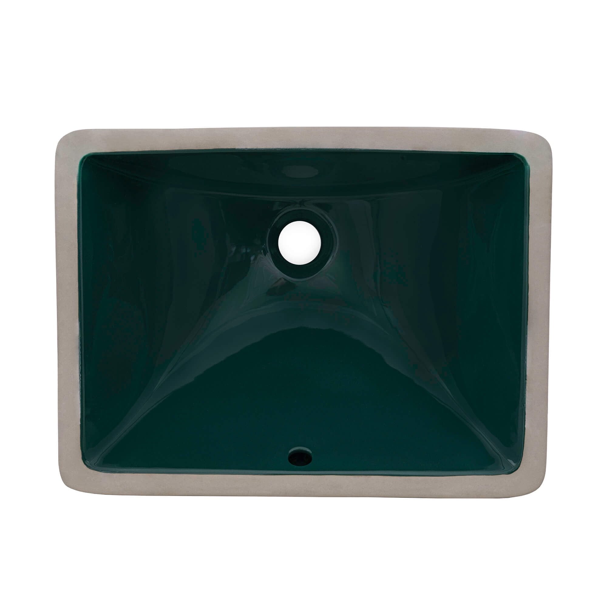 Ruvati RVB0720BK 18 x 13 in. Undermount Rectangular Porcelain Ceramic Bathroom Sink with Overflow, Black