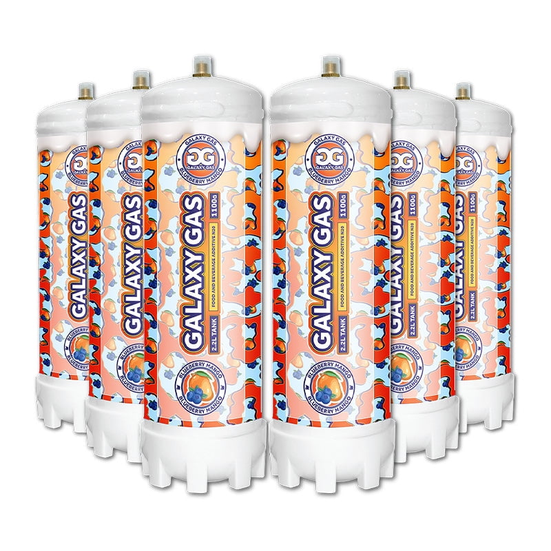 **BULK BUY 6 2.2L Tanks** Galaxy Gas JUMBO XXL (1,100g) N20 Nitrous