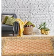 thumbnail image 2 of EORC IE50RT 6 x 9 ft. Orange Hand Knotted Wool Kotan Rug, 2 of 9