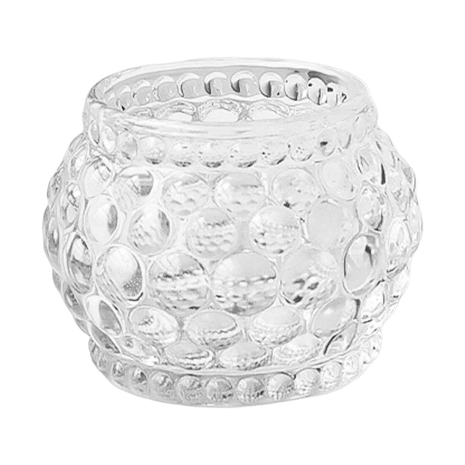 Nordic Glass Candle Holders, Decorative Round Bowl Candle Holders for