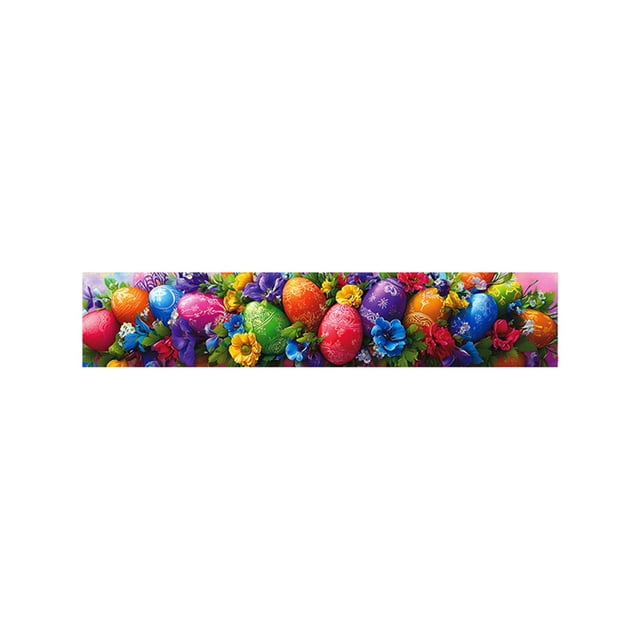 Noehoiugi Easter Banner Seasonal Party Backdrop Banner Bunny Backdrops Photography 98X19.7 Inch Spring Rabbit Colorful Eggs Butterfly Background Happy Easter Party Decorations